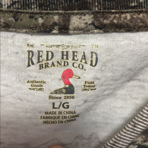 Red‎ Head Strata Men's Camouflage Long Sleeve Shirt Size: Large - Picture 3 of 3